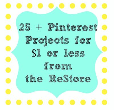 25 Craft Projects for $1 or less from The ReStore! Some really cute projects for