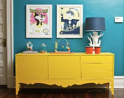 Like this yellow and blue together. Matches our bedroom wall and yellow silk cur