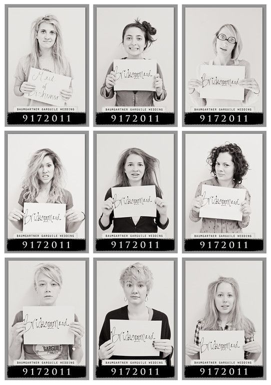 Morning after the bridal party mug shots! haha