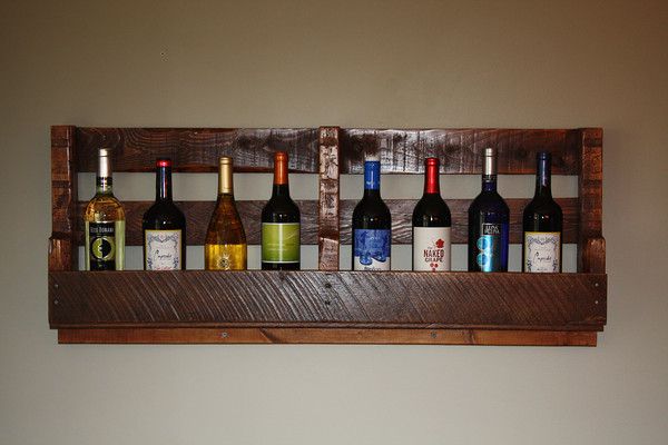 My husband ROCKS!  He made me a wine rack out of an old pallet for our 5-year we