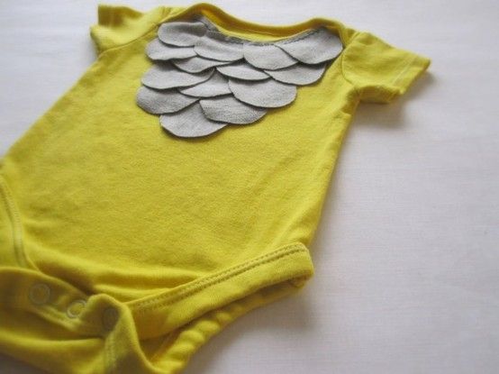 diy baby onsie. ruffle top…or maybe owl costume? either way, adorbs