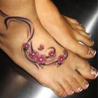 graceful foot tattoo