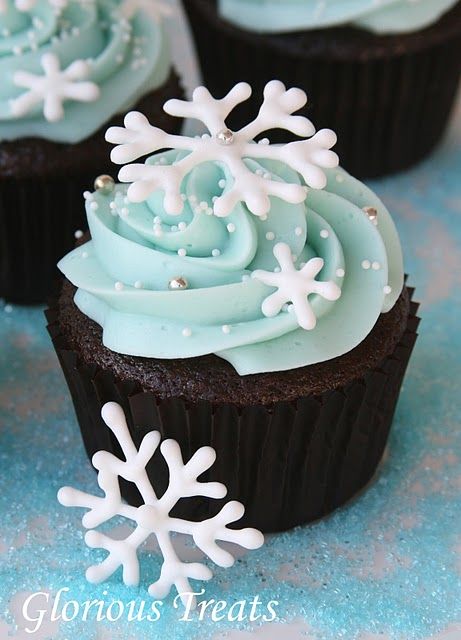 Snow flake cupcake