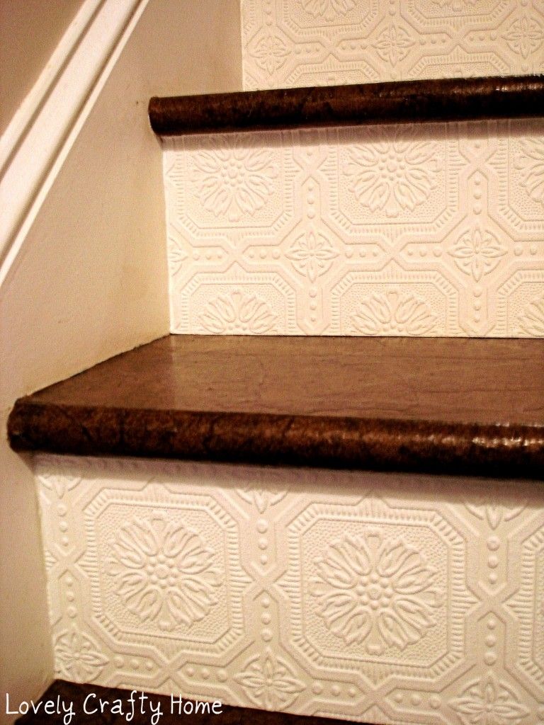 textured wallpaper stairs