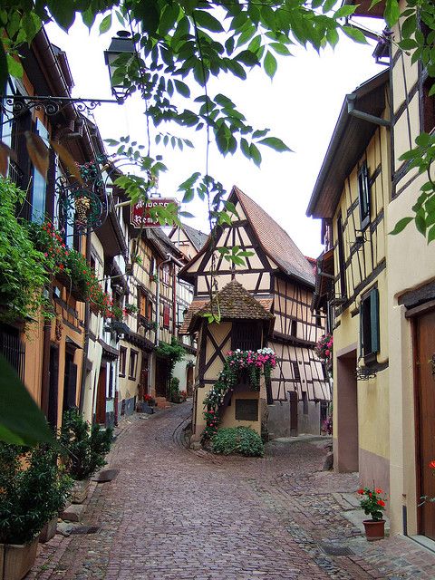 ✯ On the streets of Eguisheim, one of the most beautiful villages in Fran