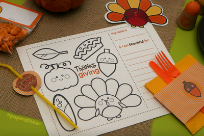 20 page FREE THANKSGIVING PRINTABLES complete with customizable invitations, men