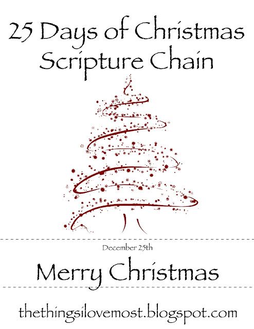 25 days of scripture to help you remember the true meaning of Christmas!