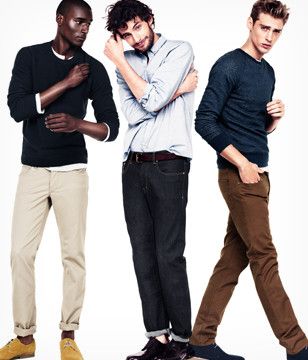 3 Basics that evry man needs and will always look good in: jeans/chinos shirt an
