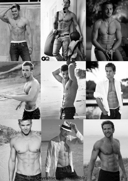 9 Sexiest Men Shirtless!! Zac Efron, Channing Tatum, Ryan Gosling, Cam Gigandet,