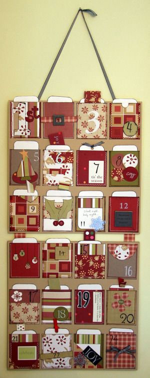 Advent Pocket Calendar…another idea advent calendar…pockets made with cardst