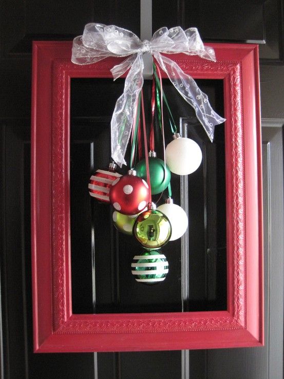 Alternative to Christmas wreath for the front door!
