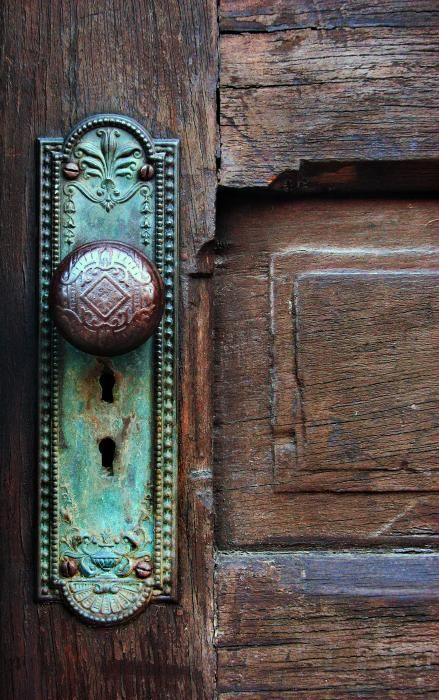 Antiqued hardware.