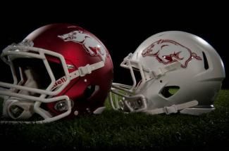 Arkansas' new helmets