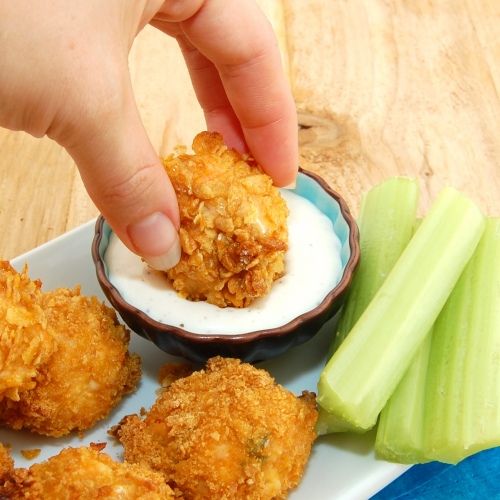 Baked Buffalo Chicken Bites – these look awesome