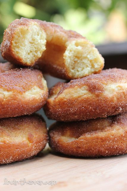 Baked Maple Donuts with Cinnamon Sugar