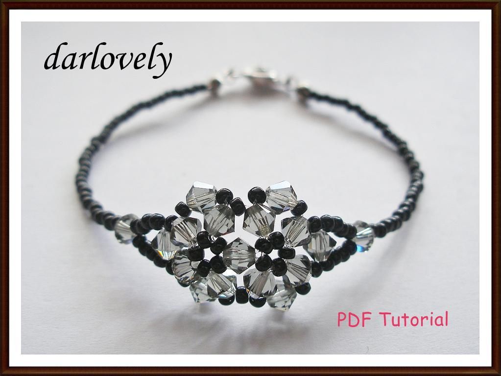 Black Diamond Twin Flower Bracelet