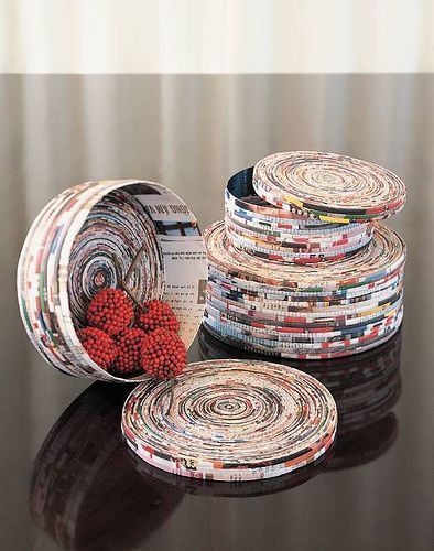 Bowls made from magazines