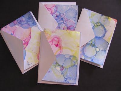 Bubble printing! So clever and beautiful!