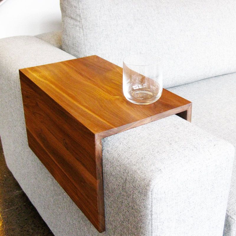 Build an armrest table. It's a simple way to always have a place to set your