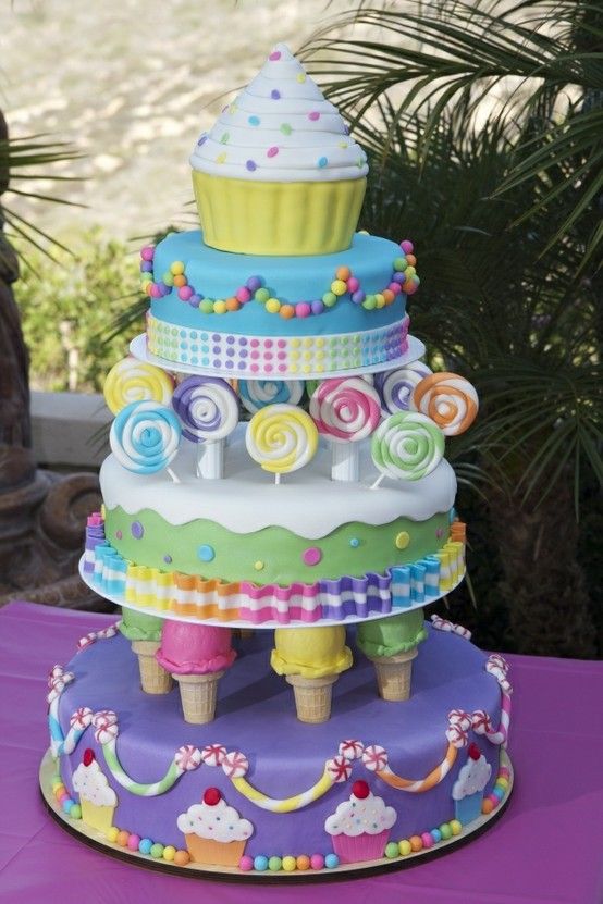 Candyland bday cake