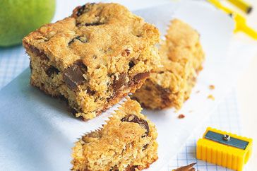 Chocolate chip and oat slice