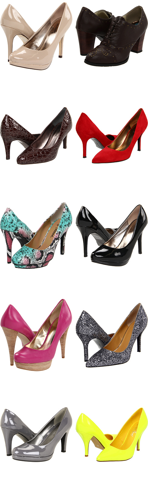 Cindy Lou by Luichiny, Tudor by Fitzwell, Carol by J. Renee, Flax by Nine West,