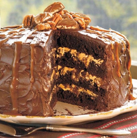 Classic Southern Chocolate Turtle Cake