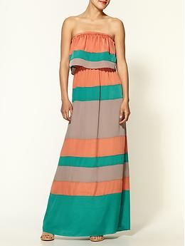 Colorblock maxi dress
