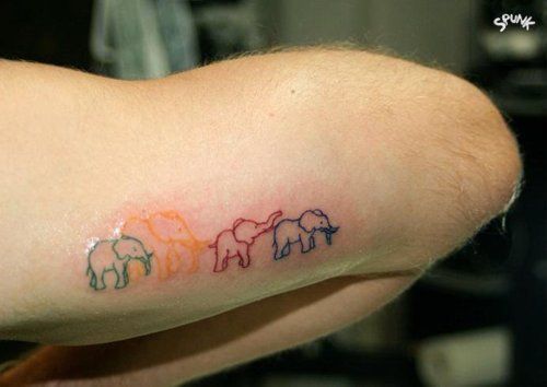 Colorful elephants!