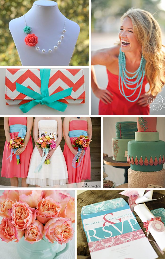 Coral and Turquoise Wedding Inspiration