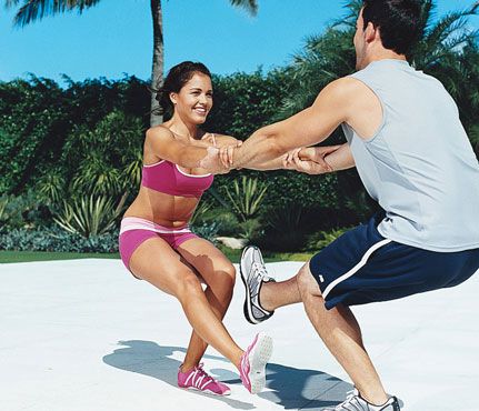 Couples workout. The couple that plays together, stays together…