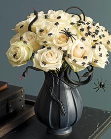 Creepy floral arrangement for Halloween
