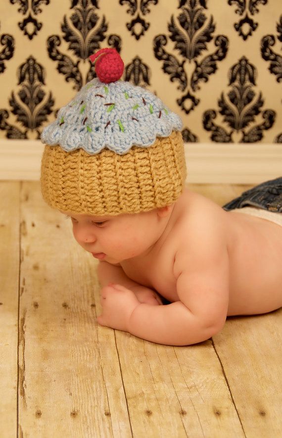 Crochet cupcake hats