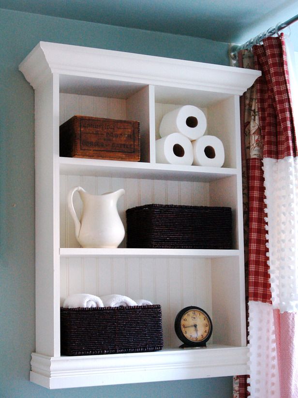 DIY Bathroom Storage Cabinet >> could do this everywhere!