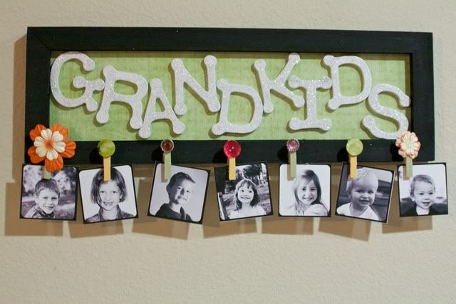 DIY Grandkids sign #gift #grandparents