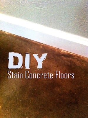 DIY How To Stain Concrete Yourself.  We stained our own concrete in our home usi