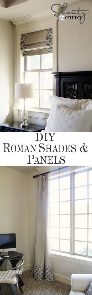 DIY Roman Shades and Window Panels