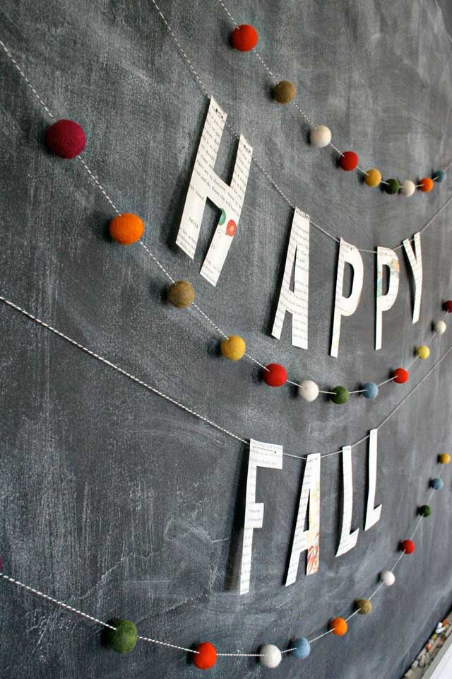 DIY felt fall banner