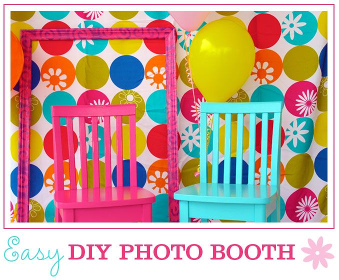 DIY photo booth at a party