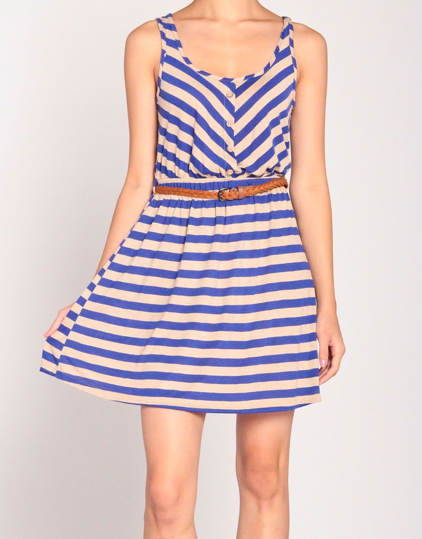 Day Date Striped Dress w/ Belt   someone buy for me please!! its only 13.99….i