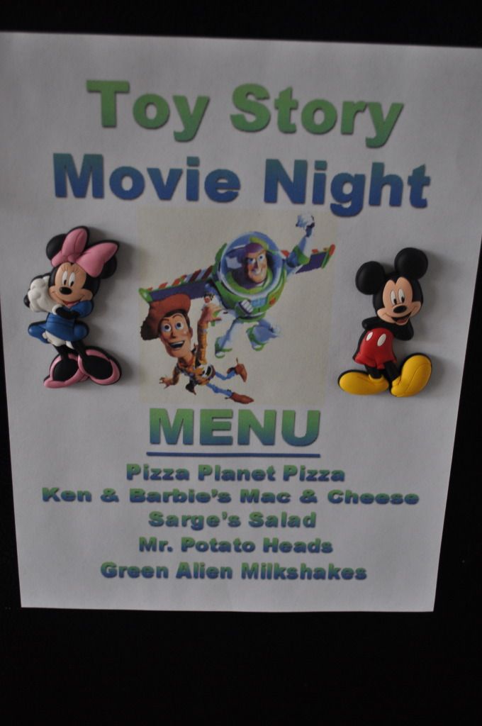 Disney Movie Night with coordinating dinner.