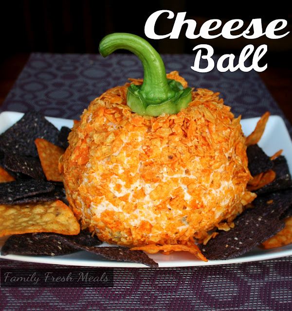 Easy Cheese Ball Appetizer!  Great for any Fall, Halloween or Thanksgiving party