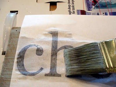 Easy way to transfer ink from paper onto wood for a homemade sign.
