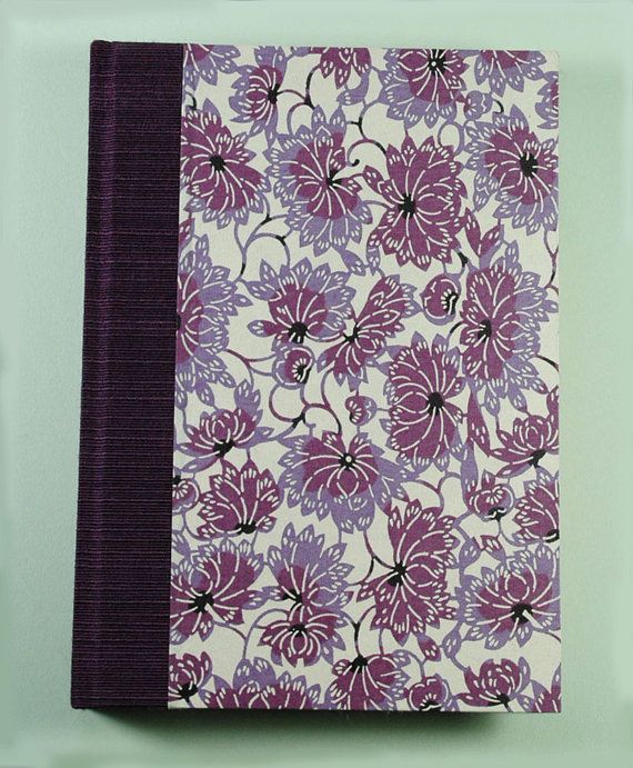 FLOWERING VINES ~ Large Handmade Journal/Sketchbook with Blank Paper $24.