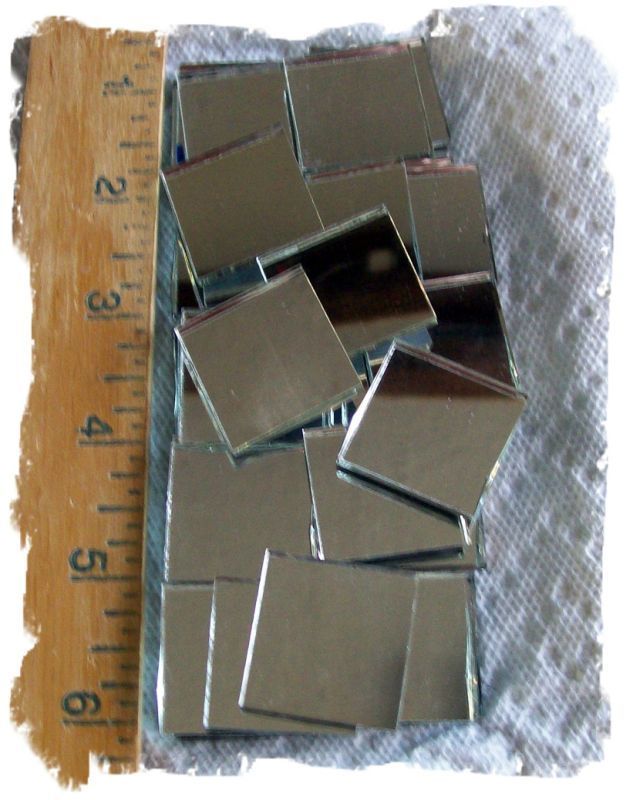 For the Christmas tree- Glue 2 mini mirrors, back to back and insert a silver me