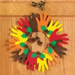 Fun Kids Fall Crafts – Autumn Handprint Wreath Craft Kit