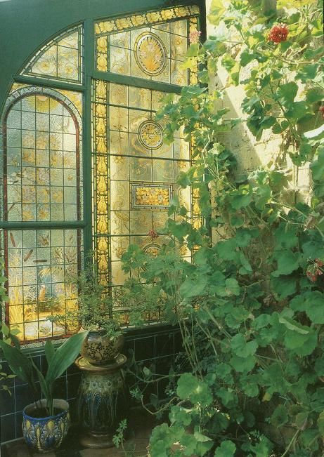 Garden Conservatory Victorian Stained Glass Windows