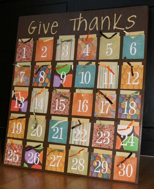 "Give thanks board"… For the month of November.