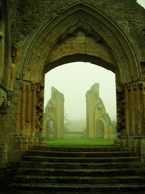 Glastonbury Abbey ruins, England