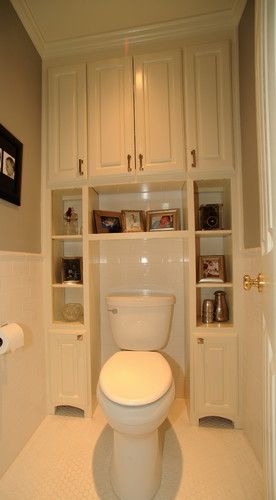 Great idea for additional bathroom storage and display space!